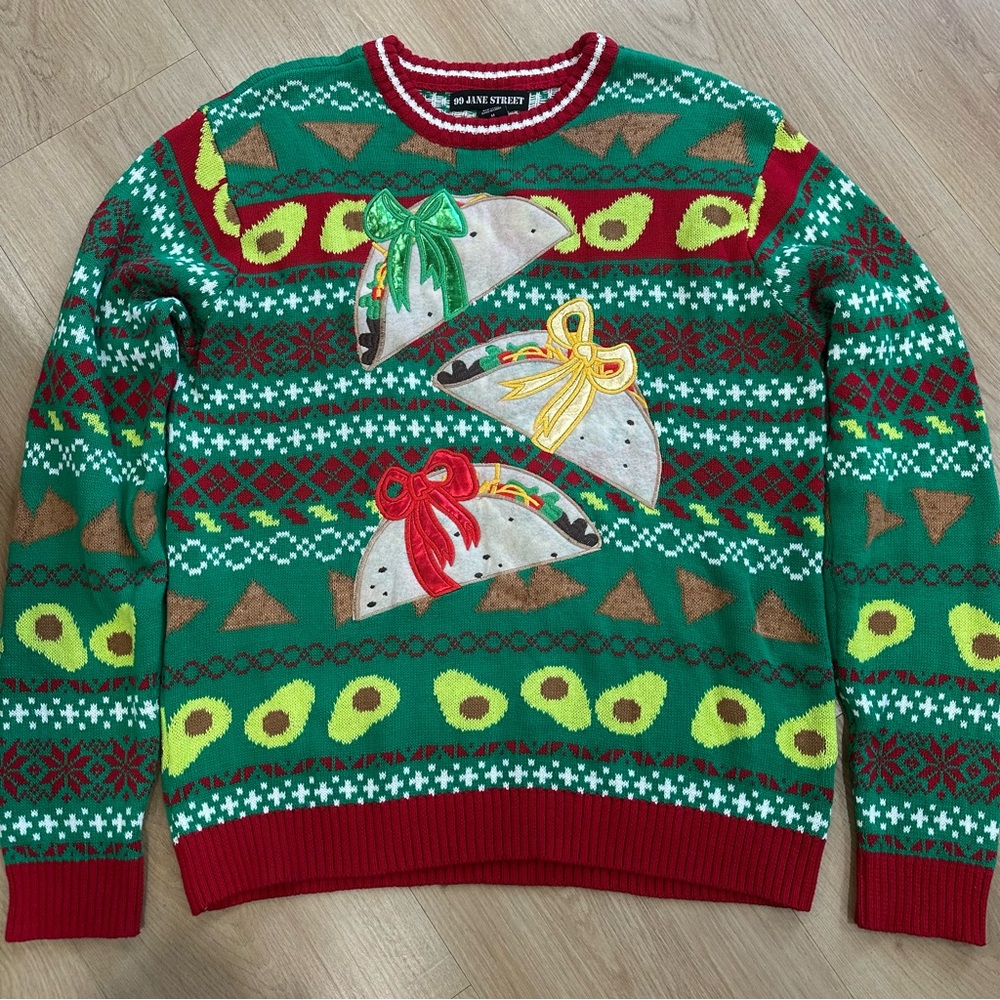 Blizzard Bay Taco Bow Christmas Sweater
